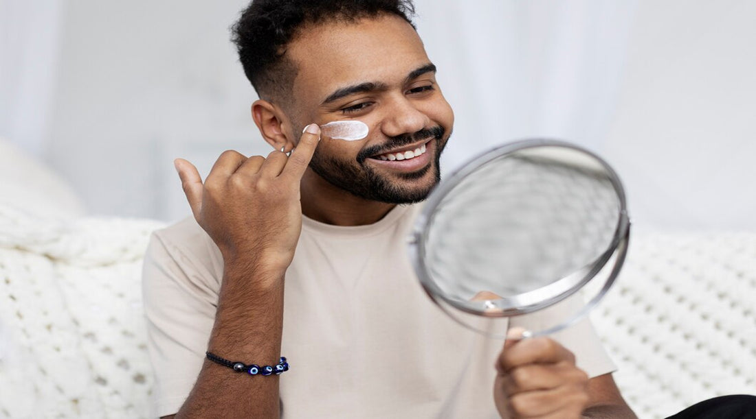 Image by <a href="https://www.freepik.com/free-photo/young-male-doing-selfcare-routine_22910695.htm#page=6&query=men%20skincare&position=35&from_view=search&track=sph">Freepik</a>