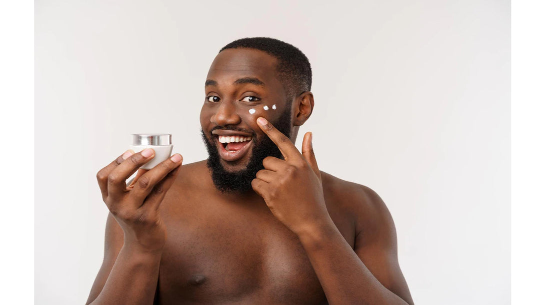 <a href="https://www.freepik.com/free-photo/african-handsome-man-applying-cream-his-face-mans-skin-care-concept_27286499.htm#query=skincare&position=5&from_view=search&track=sph">Image by benzoix</a> on Freepik