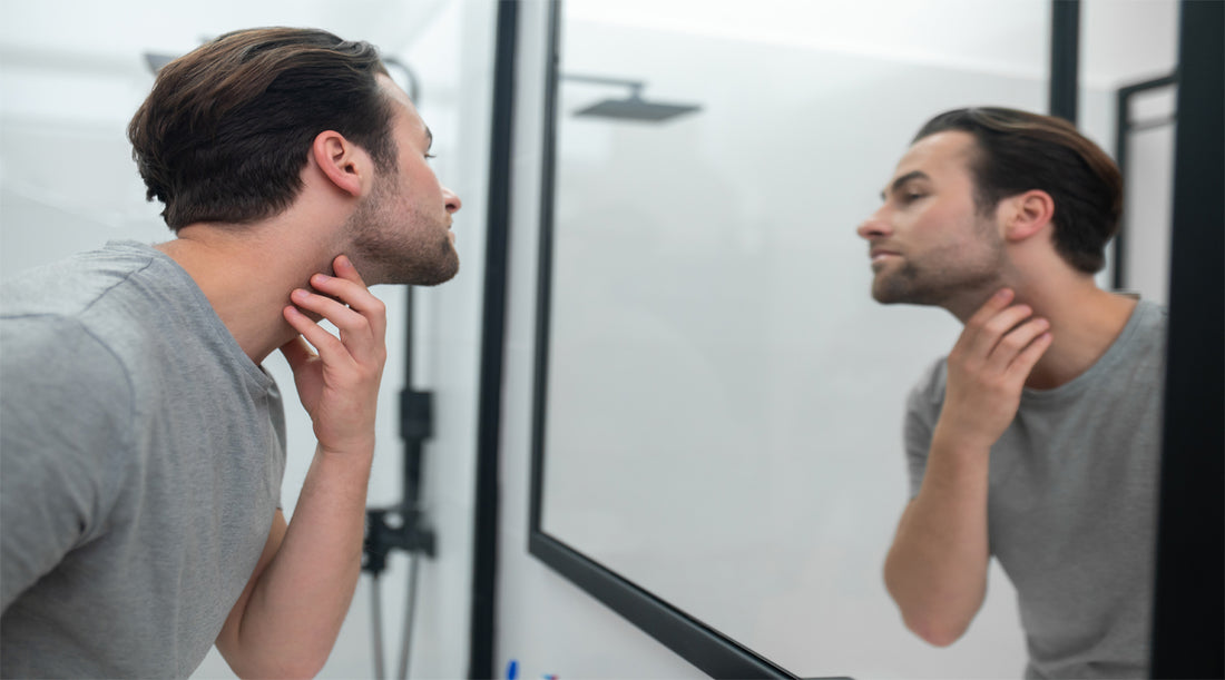 <a href="https://www.freepik.com/free-photo/man-near-mirror-scrutinizing-himself_21624750.htm#page=4&query=men%20skincare&position=25&from_view=search&track=sph">Image by zinkevych</a> on Freepik