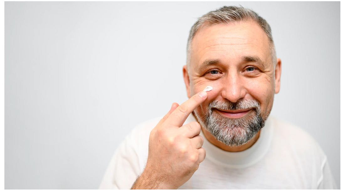 Image by <a href="https://www.freepik.com/free-photo/mature-man-putting-skincare-cream-his-face_7089858.htm#query=skincare%20men%20wrinkles&position=8&from_view=search&track=ais">Freepik</a>